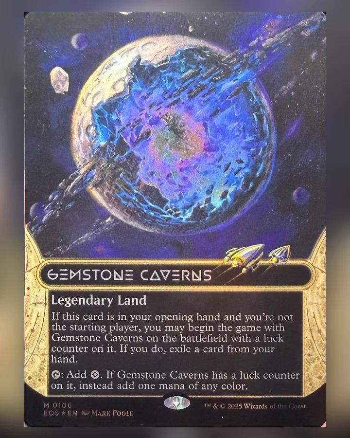 Magic: The Gathering Gemstone Caverns card close-up